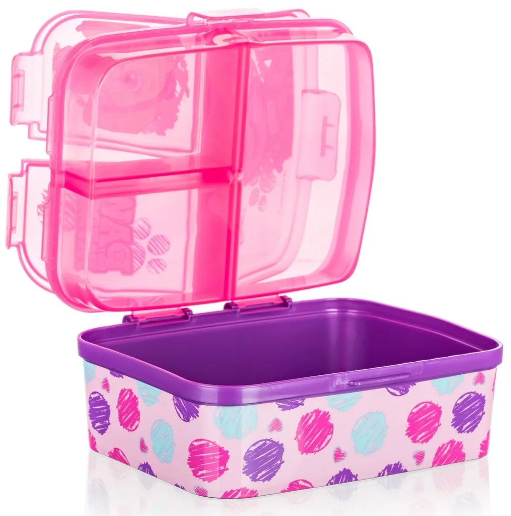 Vetro-plus Box snackdoboz, osztott PATROLA Girl17,5 x 13 cm