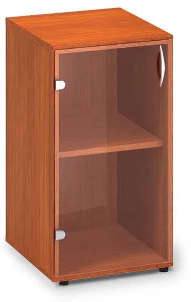 Alacsony keskeny üvegszekrény ProOffice 40 x 45,8 x 73,5 cm, bal, cseresznye