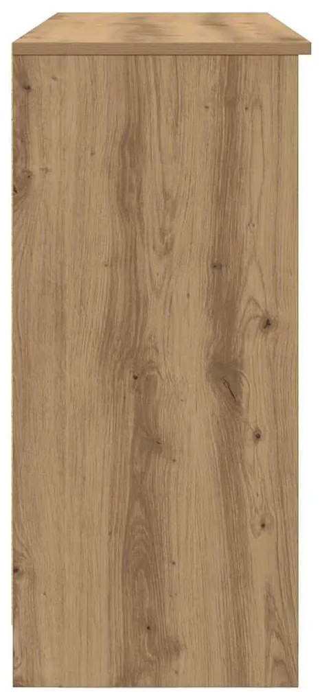 kézműves tölgy szerelt fa tálalószekrény fiókos 101x35x76 cm