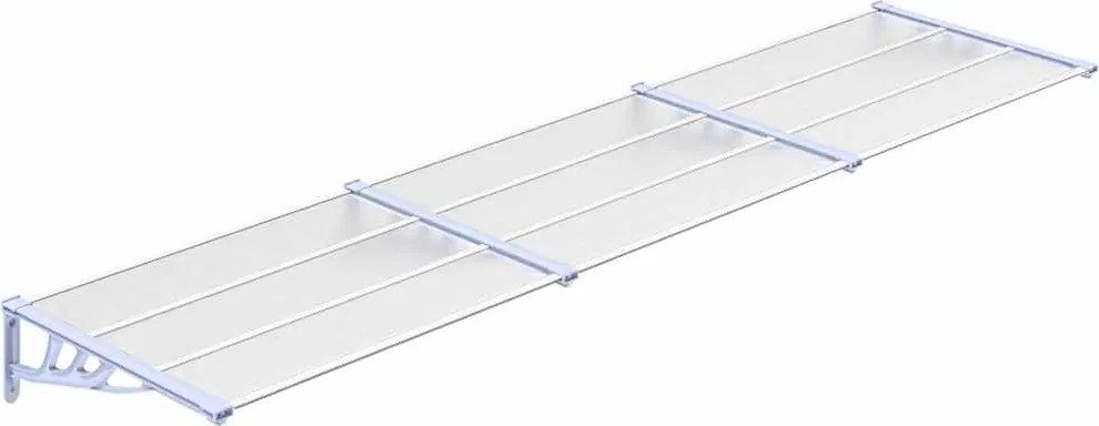 vidaXL szürke és átlátszó polikarbonát ajtóelőtető 358,5 x 90 cm