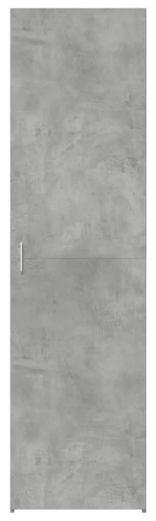 betonszürke szerelt fa magasszekrény 50x42,5x185 cm