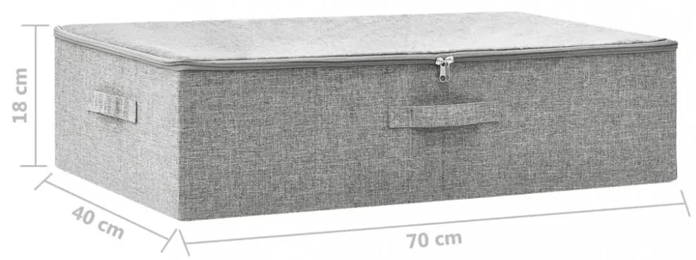 szürke szövet tárolódoboz 70 x 40 x 18 cm