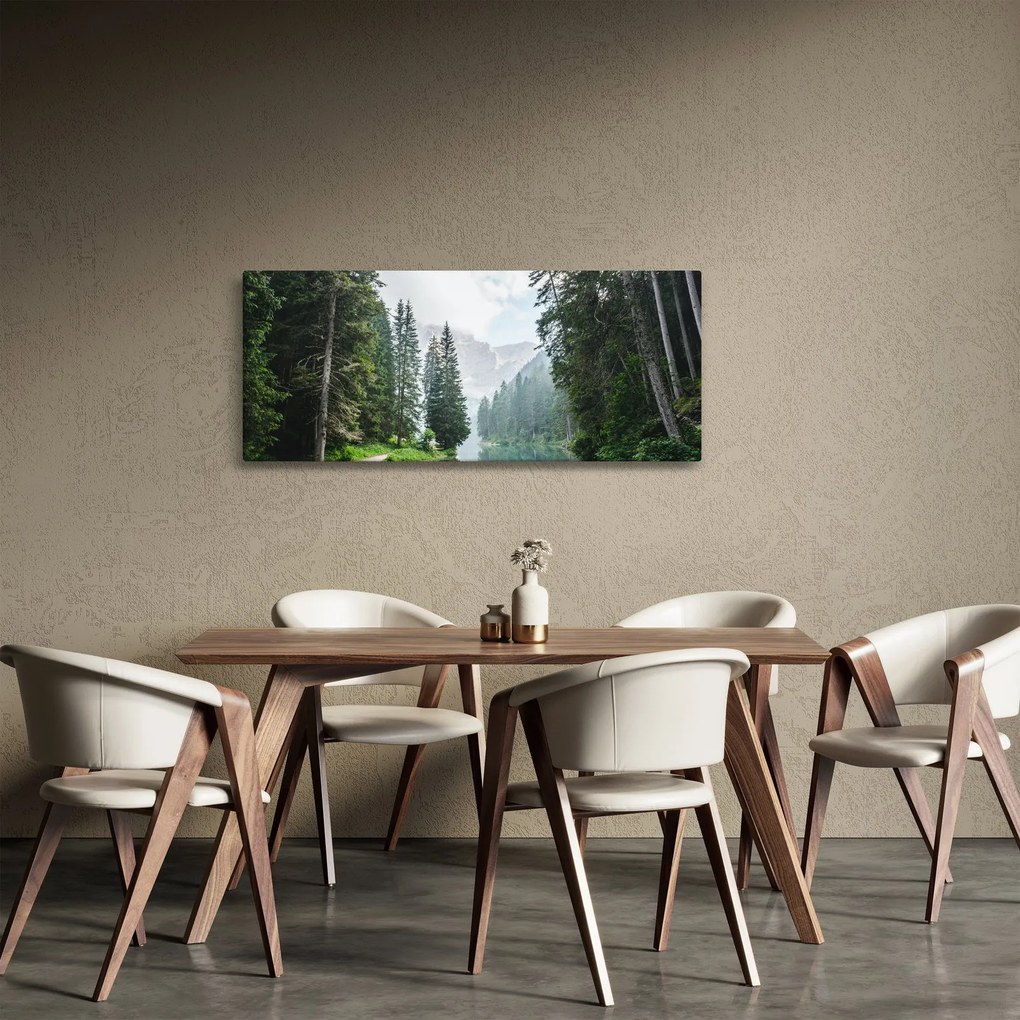 Kép az erdei tóról (120x50 cm)