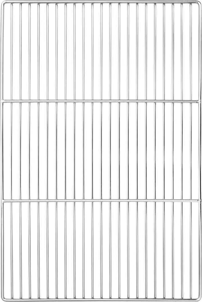 vidaXL Grill rács Ezüst 60 x 40 cm Rozsdamentes acél