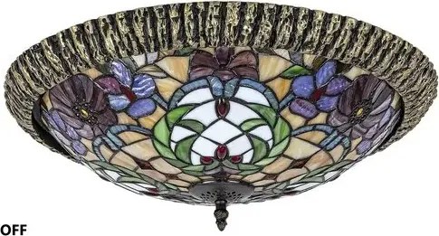 Rabalux beltéri mennyezeti lámpa e27 2x60w bronz/többszínű  mirella