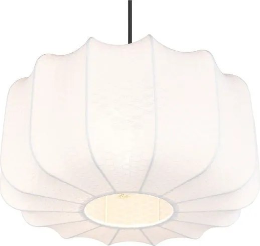 Fehér fém függőlámpa textil búrával ø 40 cm Madleine – Reality