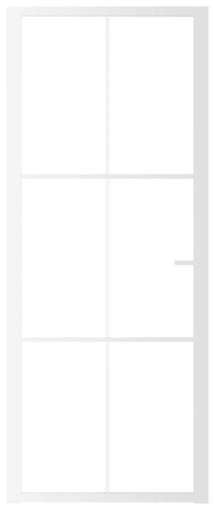 Fehér ESG üveg és alumínium beltéri ajtó 83 x 201,5 cm