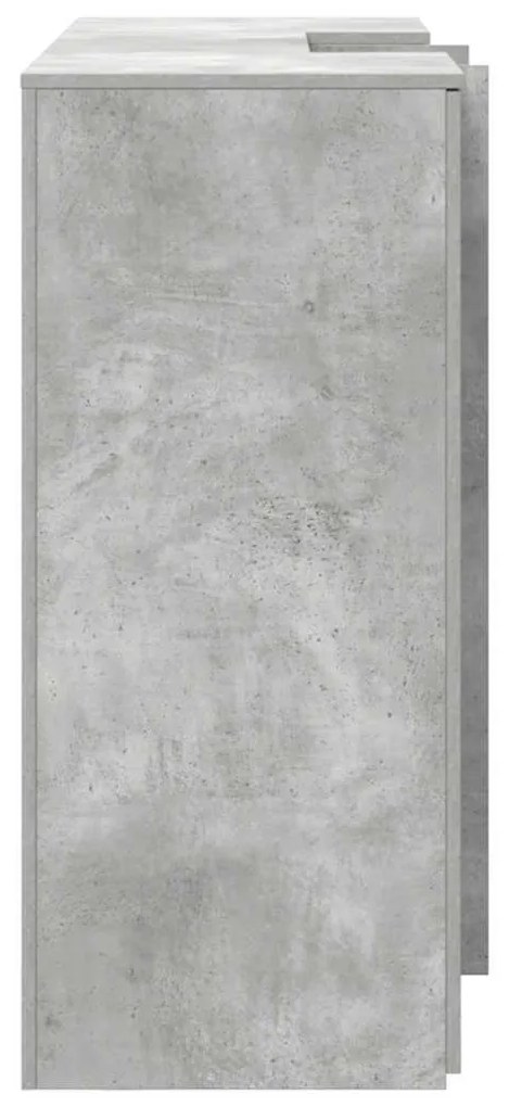 recepciós pult betonszürke 155x50x103,5 cm szerelt fa