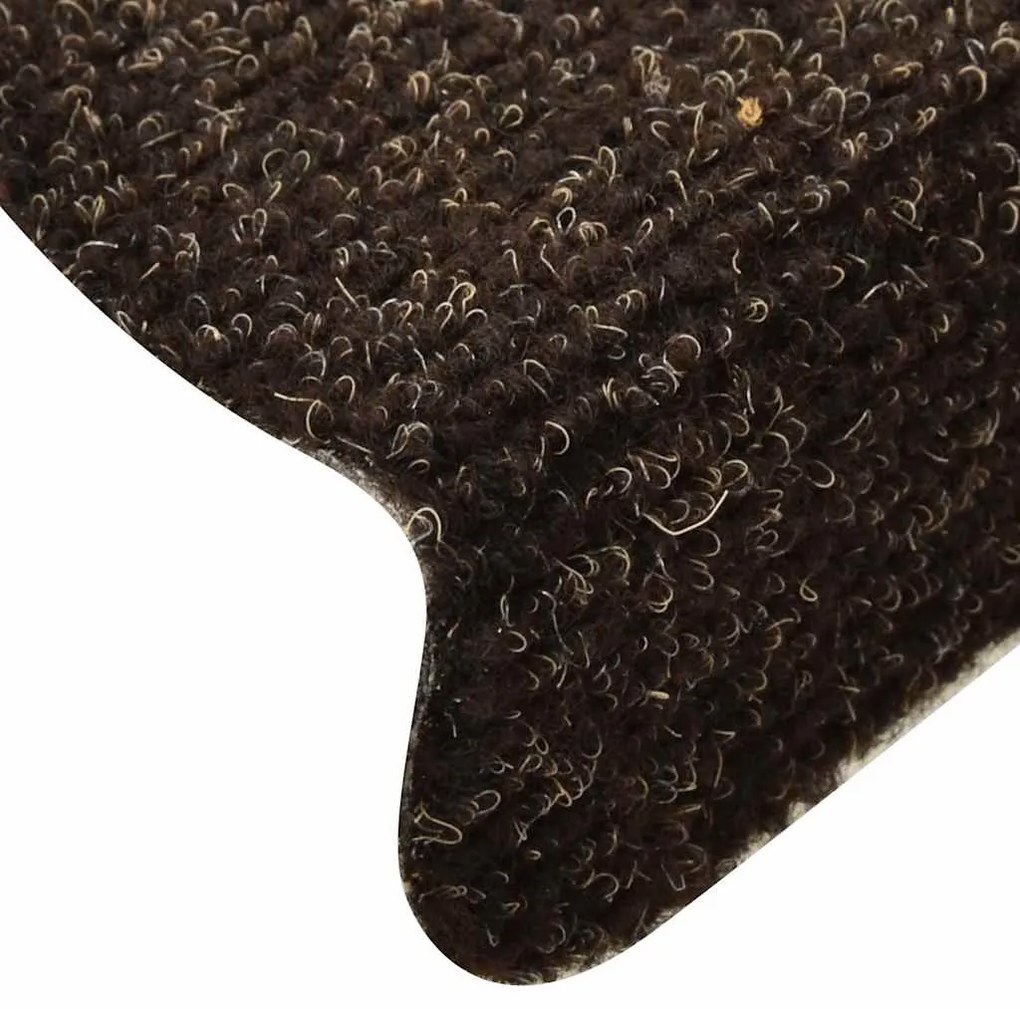 30 db sötétbarna öntapadó lépcsőszőnyeg 56 x 17 x 3 cm