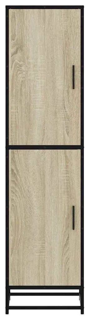 Highboard sonoma tölgy 35,5x35x139 cm gépelt fa és fém