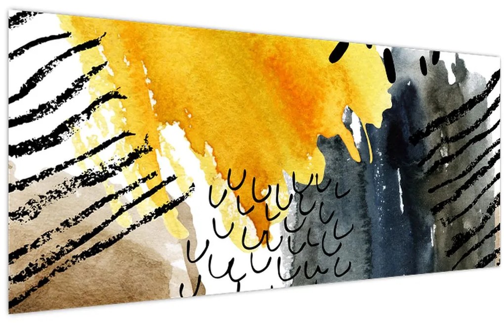 Kép - Absztrakt akvarell (120x50 cm)