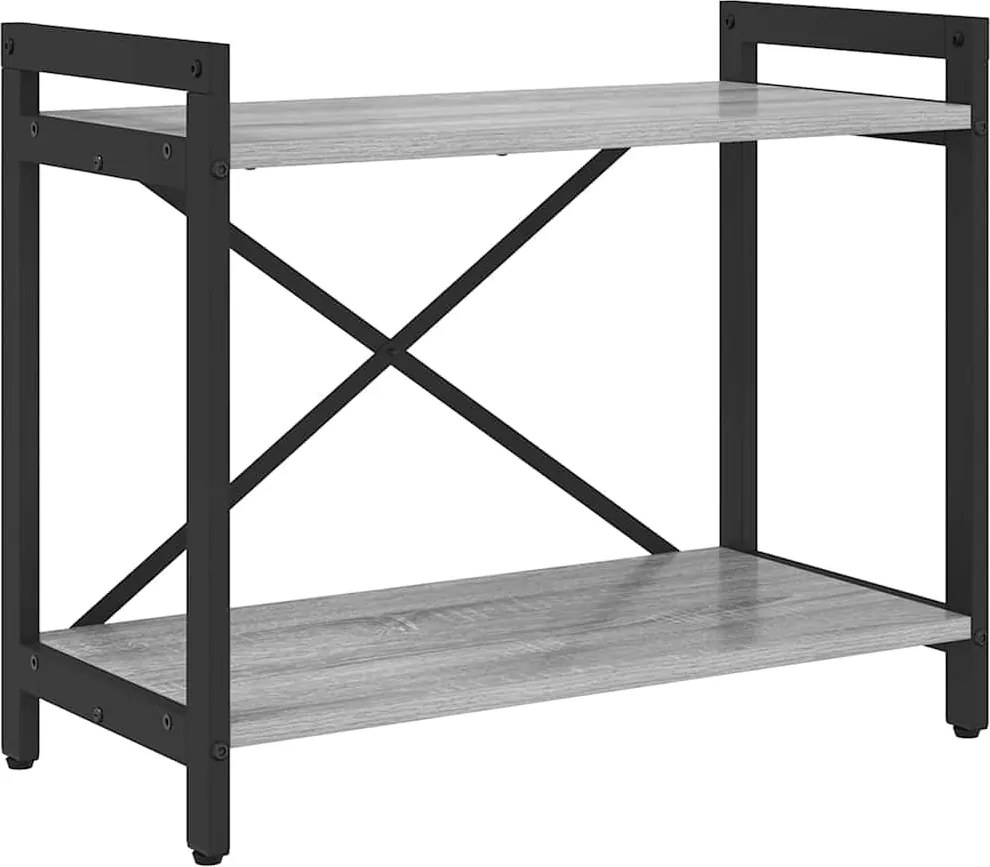 vidaXL Könyvespolc Szürke sonoma 60 x 30 x 50 cm Faanyag