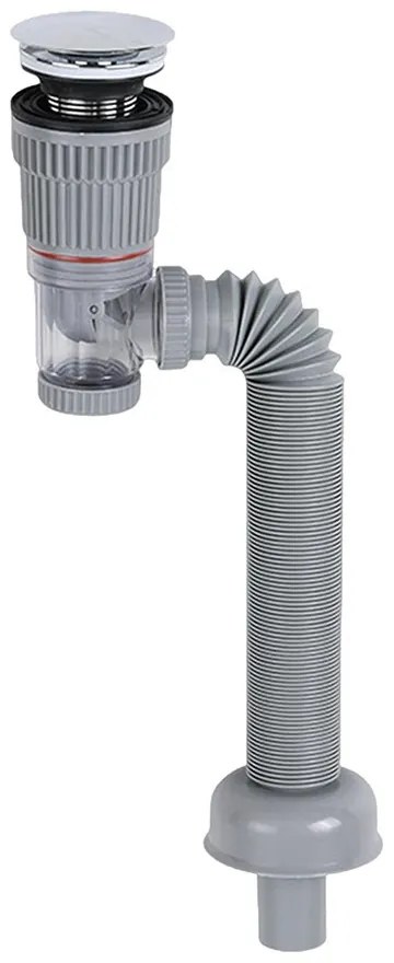 Klikk-Klakk leeresztő normál mosdóhoz bűzzáróval flexibilis csővel