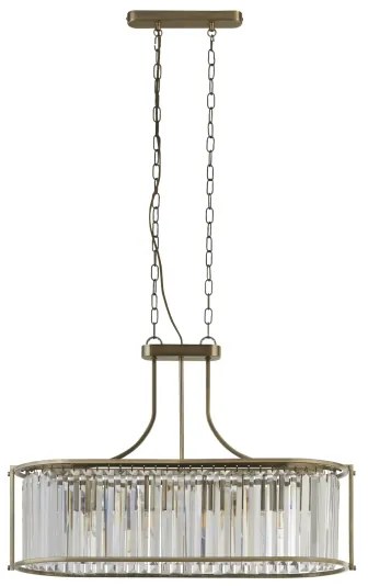 Searchlight 8095-5AB - Csillár láncon VICTORIA 5xE27/60W/230V réz