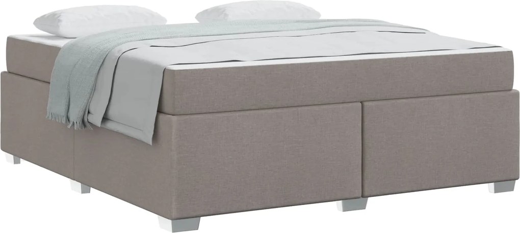 vidaXL Ágykeret matracmal Tópszínű 180 x 200 cm szövet
