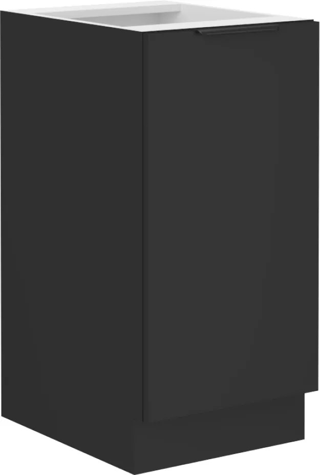 Alsó szekrény, fekete, SIBER 40 D 1F BB