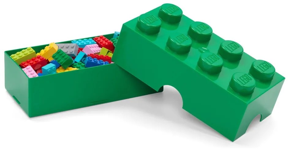 Sötétzöld műanyag gyerek tárolódoboz 20x10x7 cm – LEGO®
