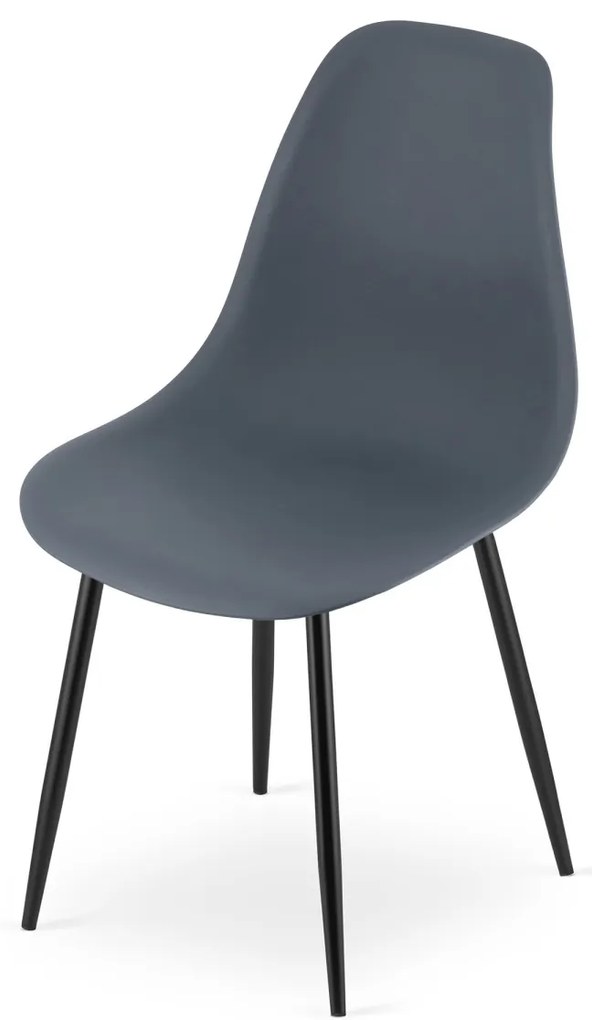 2 db pala szürke szék szett OSAKA fekete lábbal