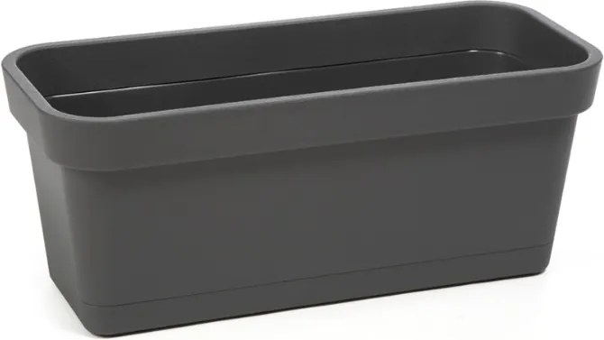 Erkélyláda Virágtartó Kerti Virágtartó 60CM Antracit Virágágyás