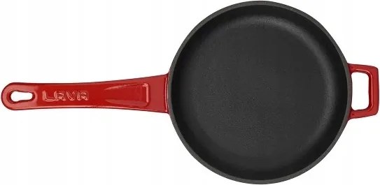 Öntöttvas serpenyő 20 cm piros