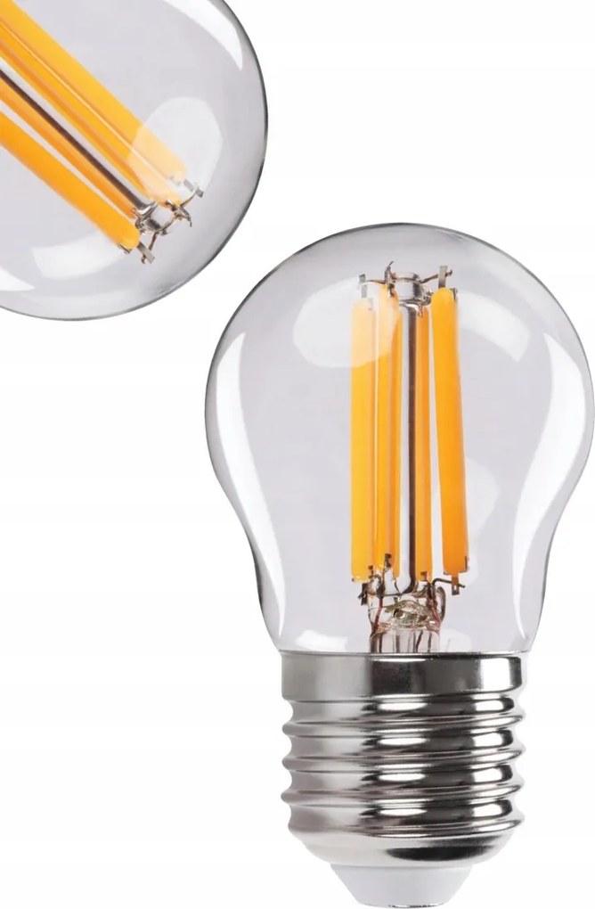 Led Gömb Izzó Dekoratív Filament G45 Nagy Menet E27 3,8W=60W Meleg Fehér