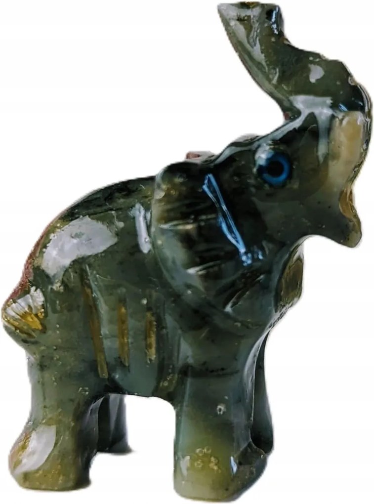 Elefánt felemelt ormányral Elefánt figura Boldogság szimbólum Faragott kő