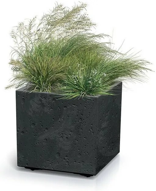 SIERRA SQUARE BETON EFFECT virágtartó 28,8 cm, antracit, S