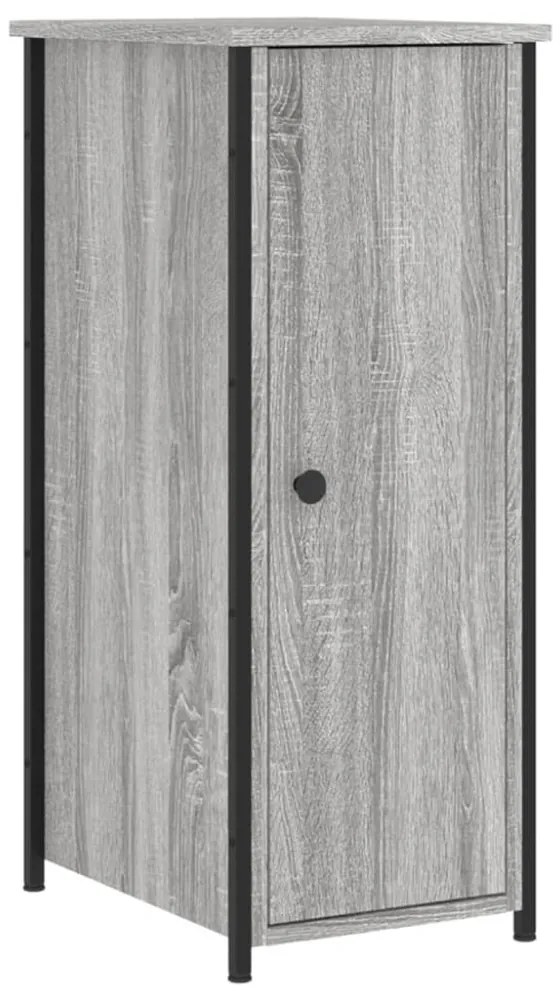 2 db szürke sonoma színű szerelt fa éjjeliszekrény 32x42x80 cm