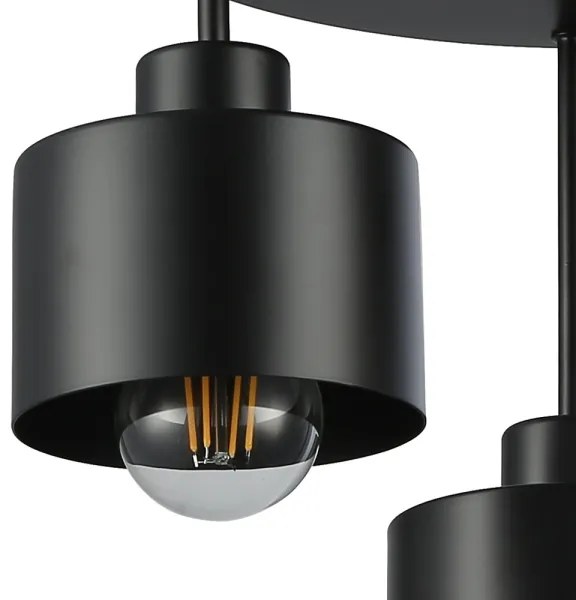 Csillár 3xE27/35W/230V átm. 30 cm fekete