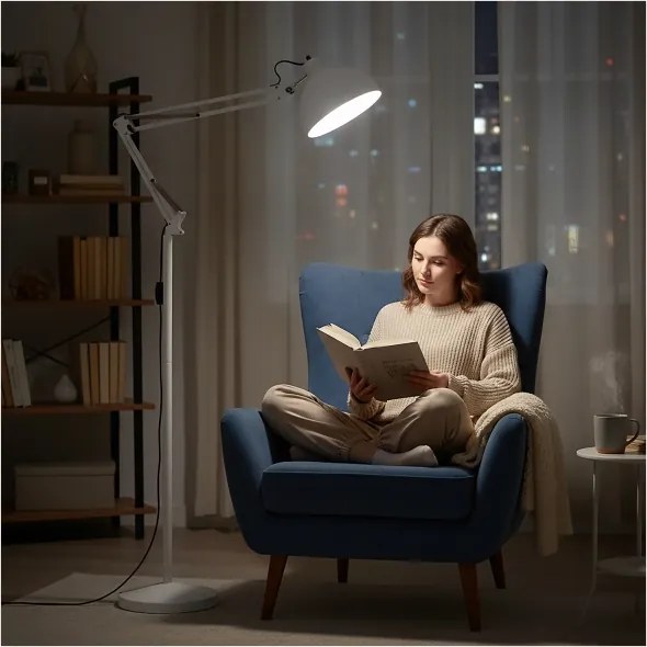 Brilagi - Rugalmas állólámpa TASKER 1xE27/60W/230V 157 cm fehér