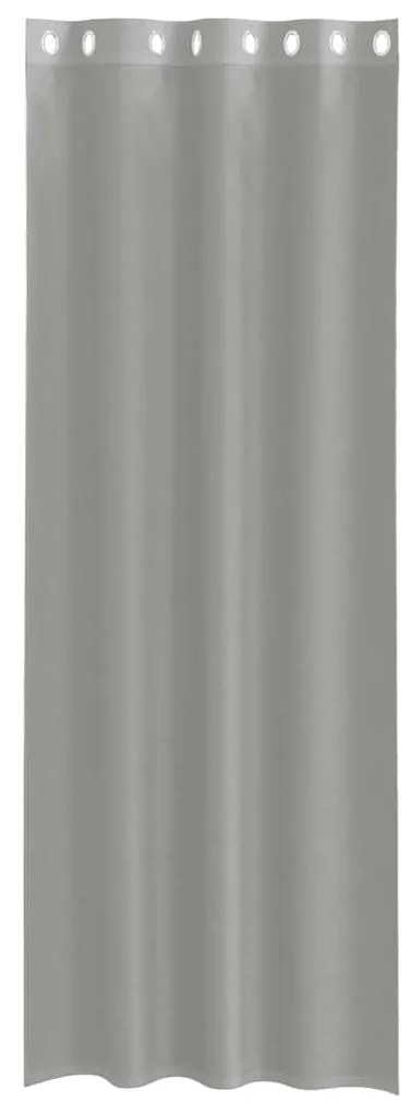 2 db világosszürke fátyolfüggönyök rojtokkal 140x260 cm