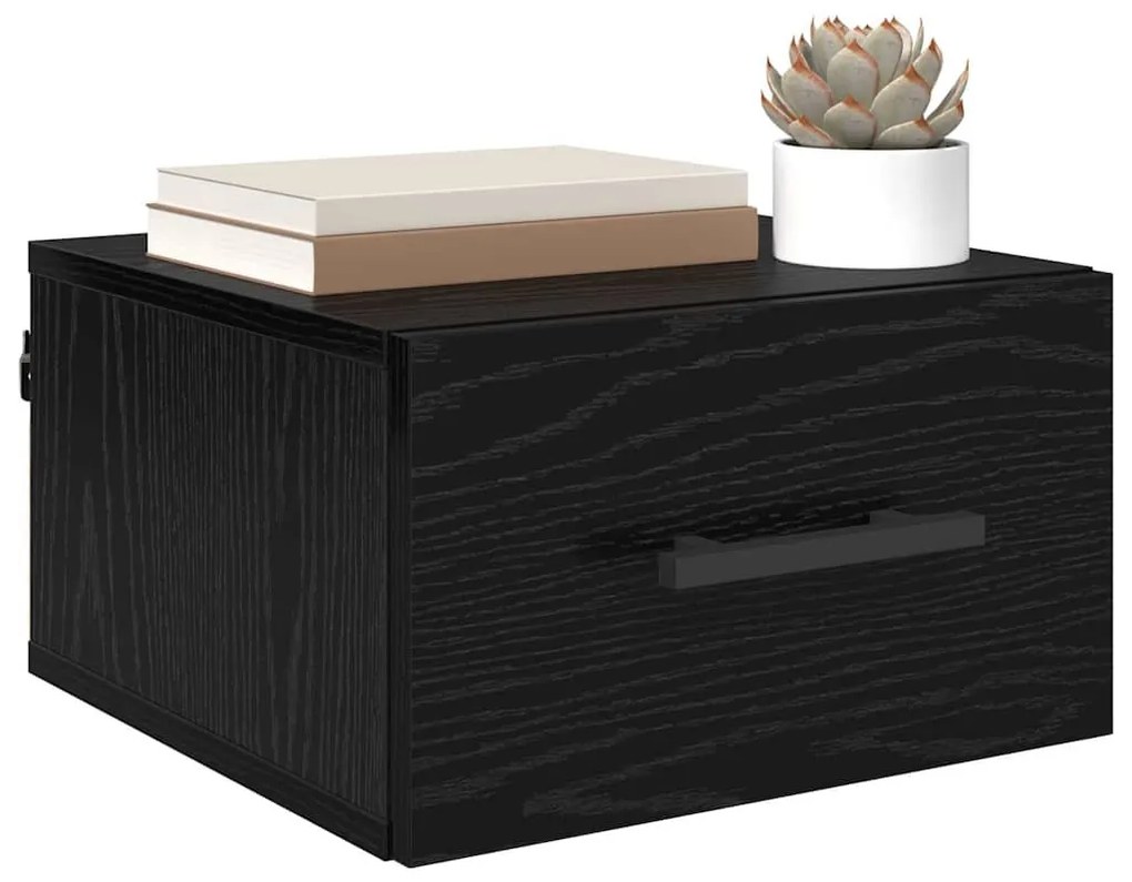 Éjjeliszekrény Musta tammi 35 x 35 x 20 cm Faanyag