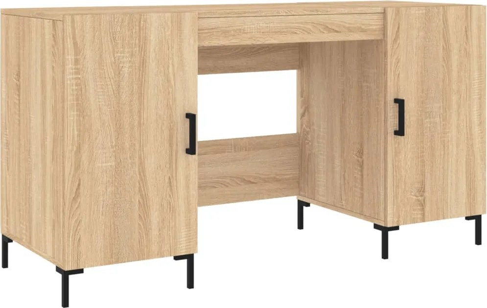 vidaXL sonoma tölgy színű szerelt fa íróasztal 140 x 50 x 75 cm