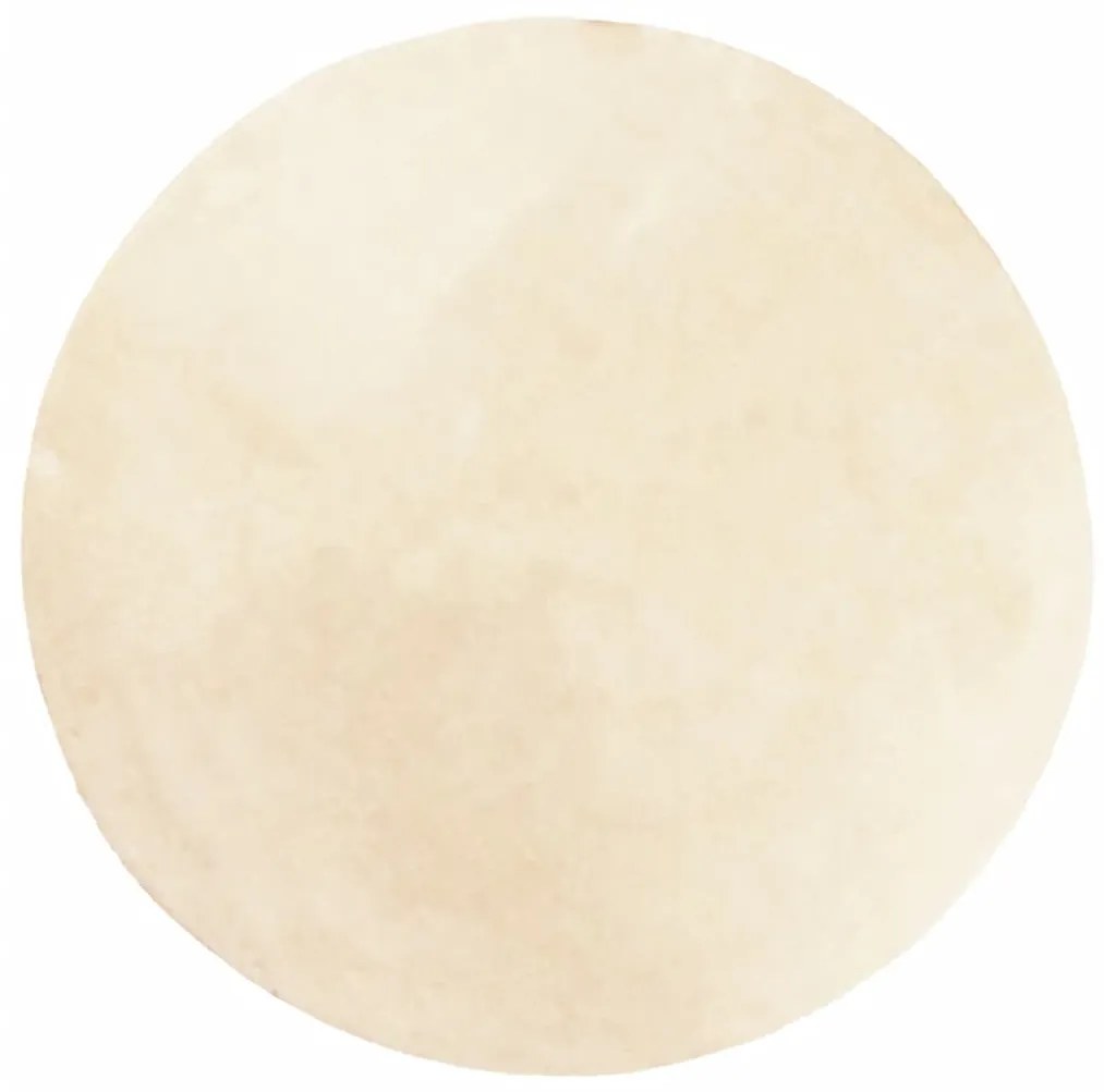 HUARTE krémszínű rövid szálú puha és mosható szőnyeg Ø 120 cm