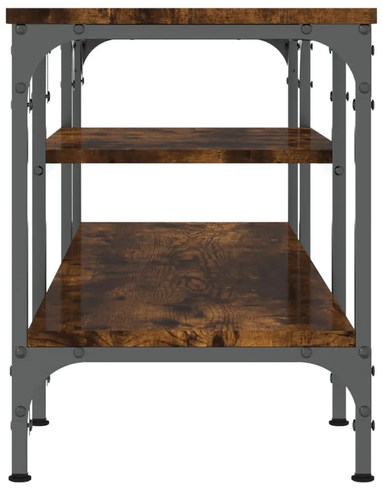 vidaXL sonoma tölgy színű szerelt fa és vas TV-szekrény 121x35x45 cm