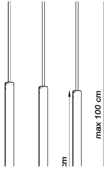 Fideus fekete függőlámpa, hosszúság 30 cm - Sollux