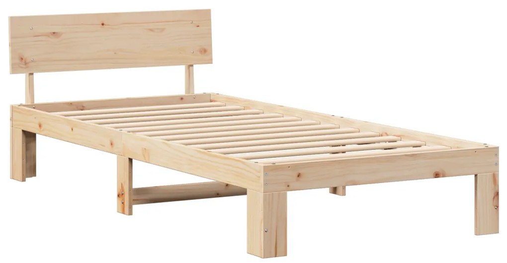 Ágykeret fejtámlával 80x200 cm Tömör fenyőfából