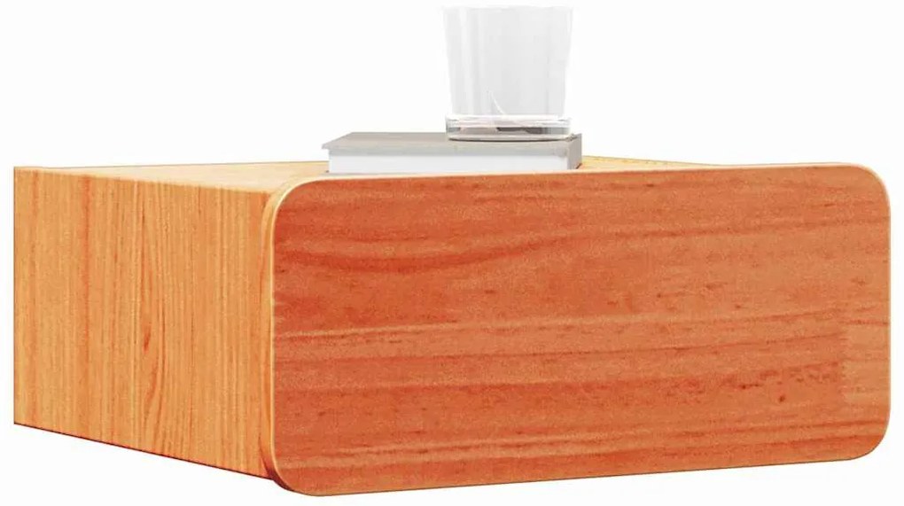 Éjjeli asztal 2 pcs Viaszbarna 39 x 34 x 16.5 cm Tömör fenyőfa