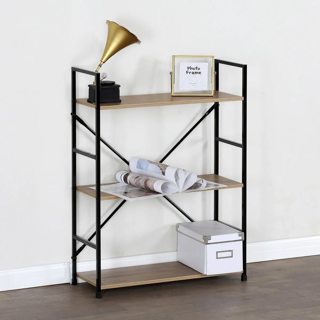 Polcos állvány GD-223 OAK Stor, 3 polc, 58,5 x 23,5 x 80,5 cm, 3 emelet