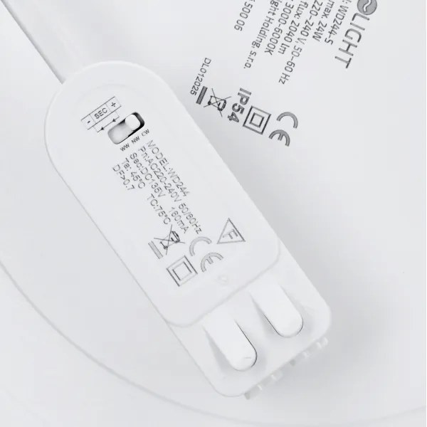 Solight WD244-W - 2 az 1-ben LED-panel 24W/230V 3000/4000/6000K, átmérő 30 cm, IP54, fehér