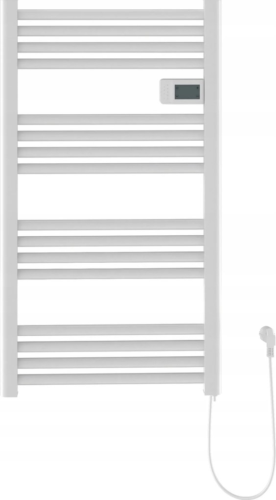 Erga Pago, elektromos radiátor 540x960 mm digitális termosztáttal, 500W, matt fehér, ERG-LAV-GRZE-E-ALU-960540-WH