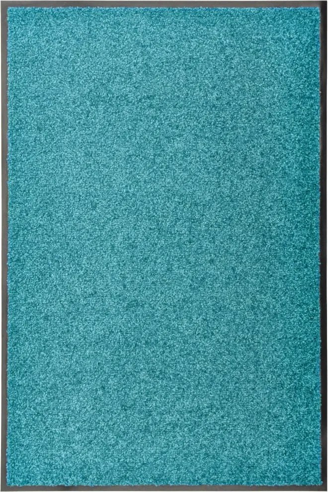 vidaXL ciánkék kimosható lábtörlő 60 x 90 cm