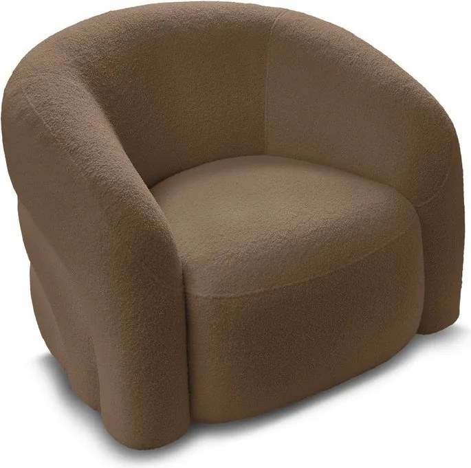 Barna forgó buklé fotel Elina – Bobochic Paris