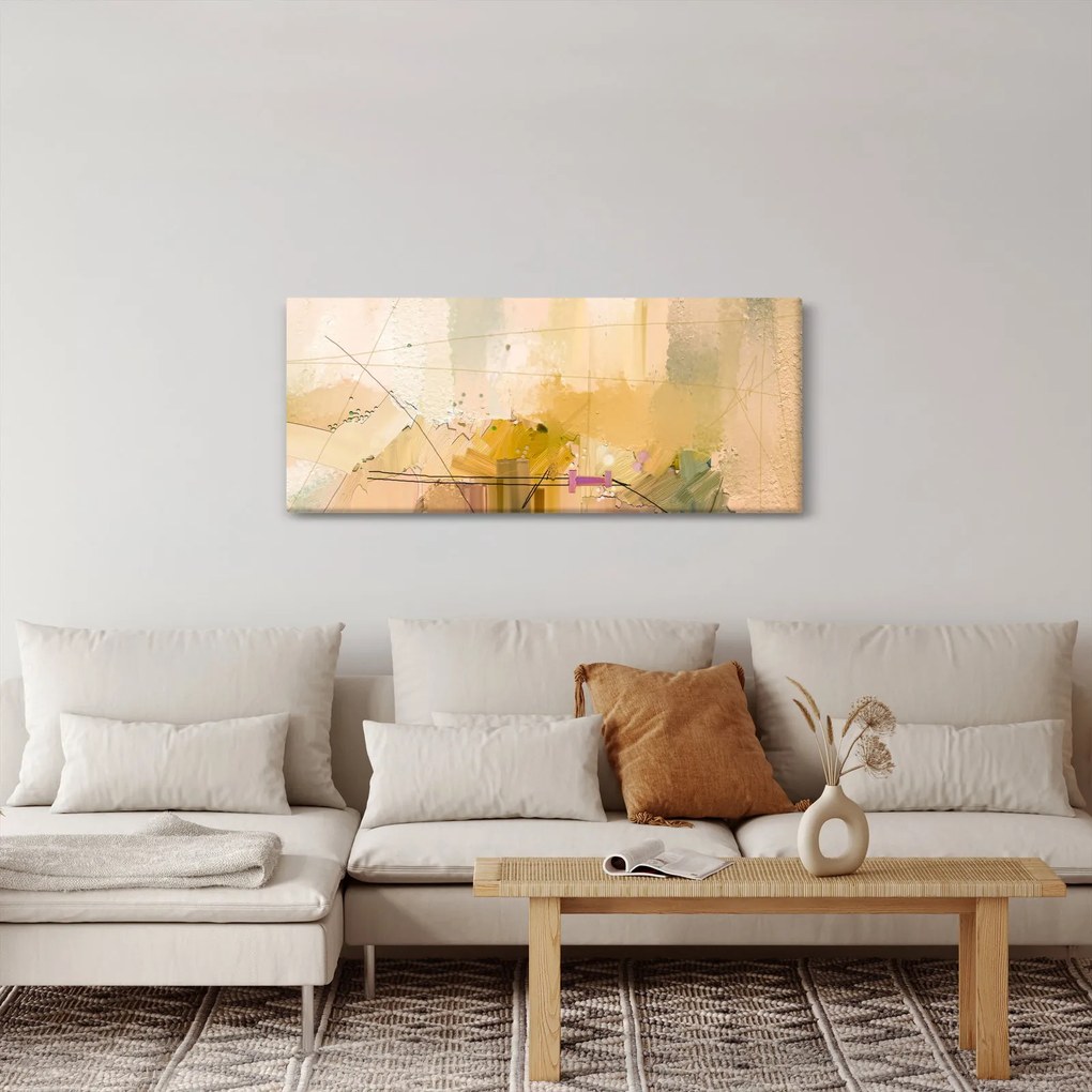 Kép - absztrakció, olajfestmény (120x50 cm)