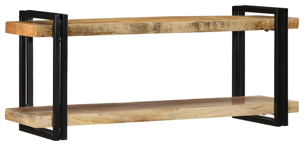 fali polc 110x33x45 cm tömör nyersfa Mango