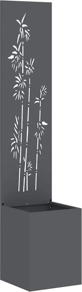 vidaXL Kertvédő vászon Antracit 32 x 140 cm Hidegen hengerelt acél