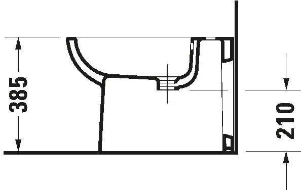 Duravit 22411000002 - Álló bidé D-CODE 35,5x52,5 cm kerámia/fényes fehér
