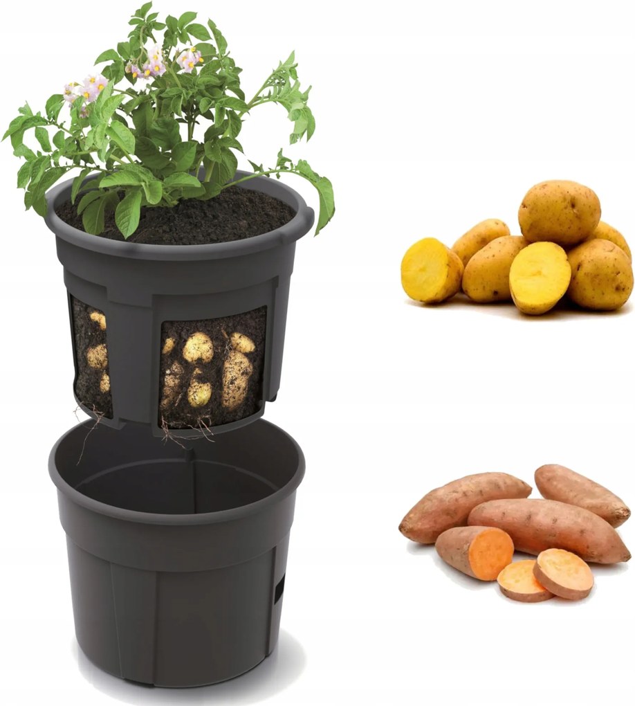 Burgonya kaspó batáta zöldségtermesztés 29cm 12L