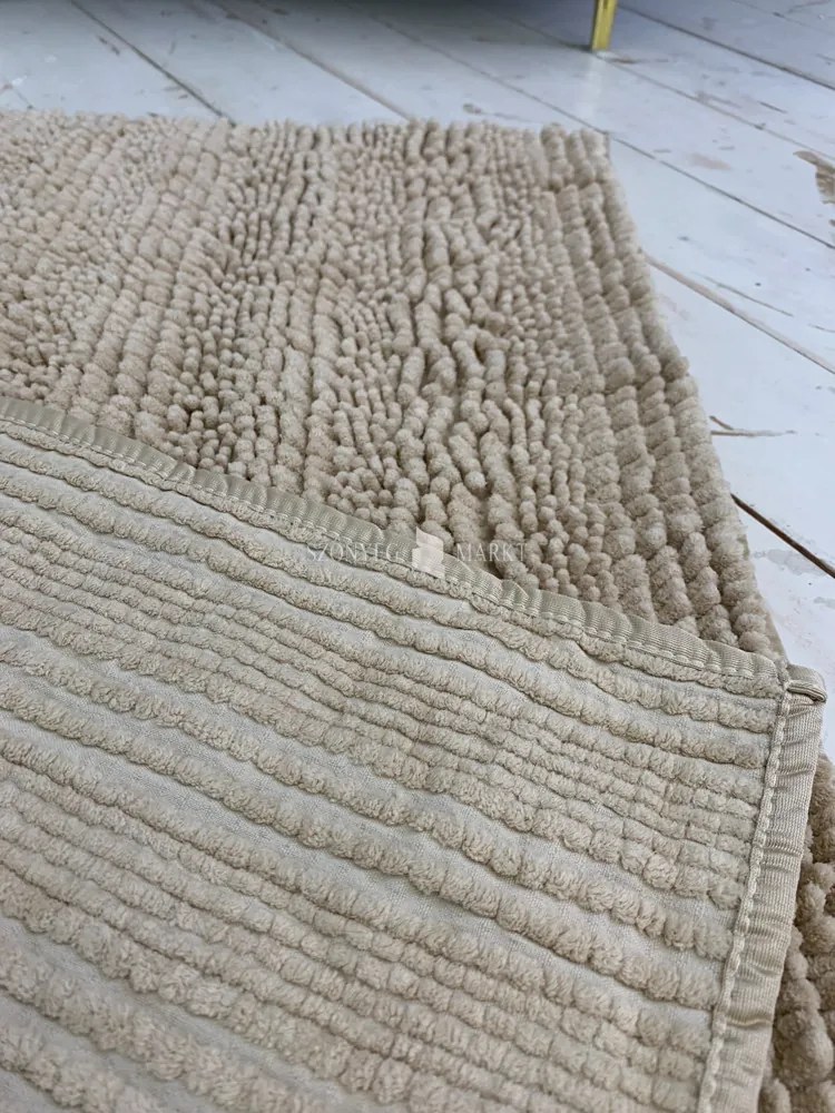 Textil bézs (beige) fürdőszobai szőnyeg 50x80 cm
