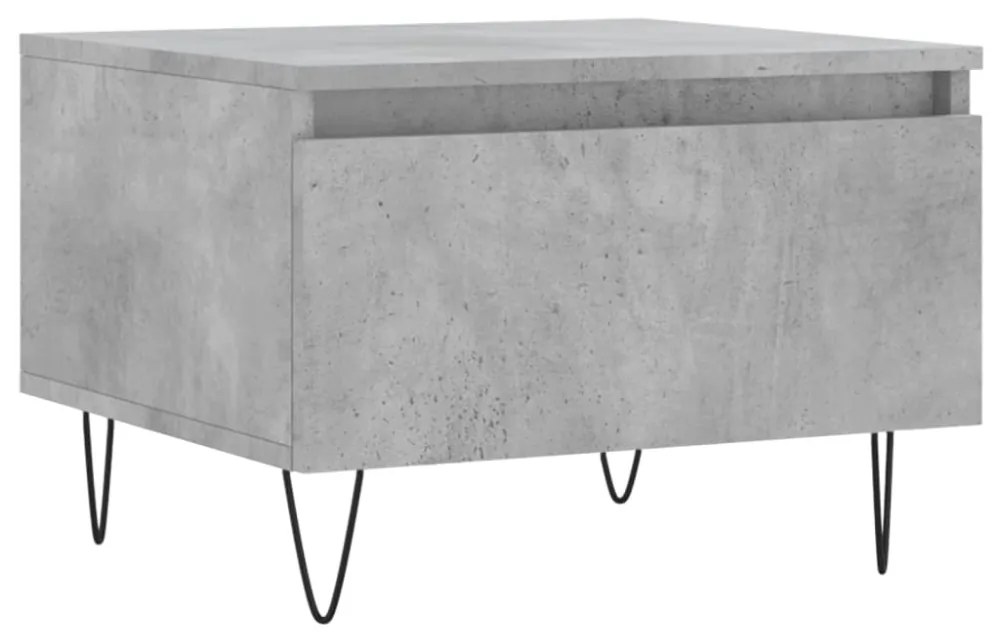 2 db betonszürke szerelt fa dohányzóasztal 50 x 46 x 35 cm